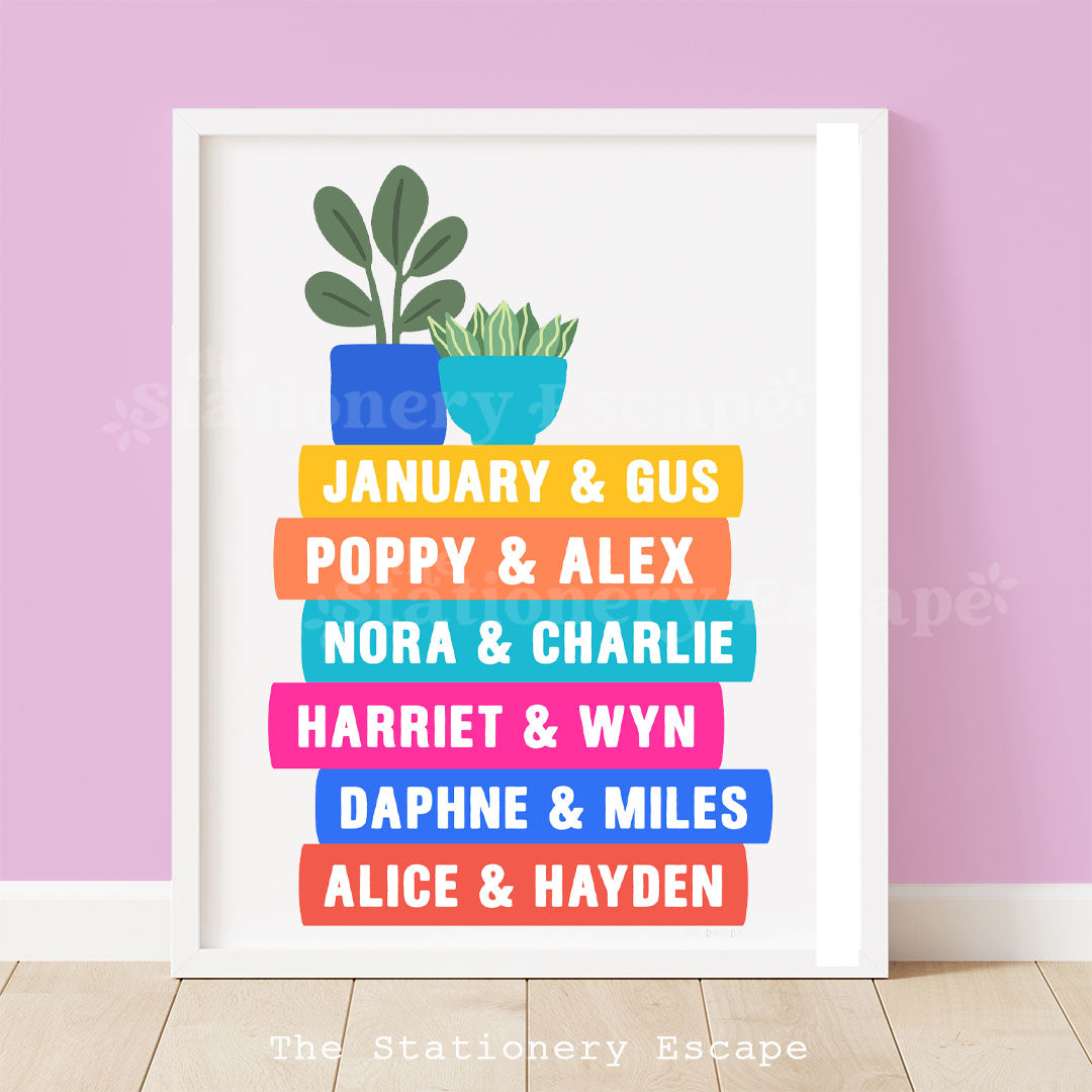 Emily Henry Book Stack Art Print