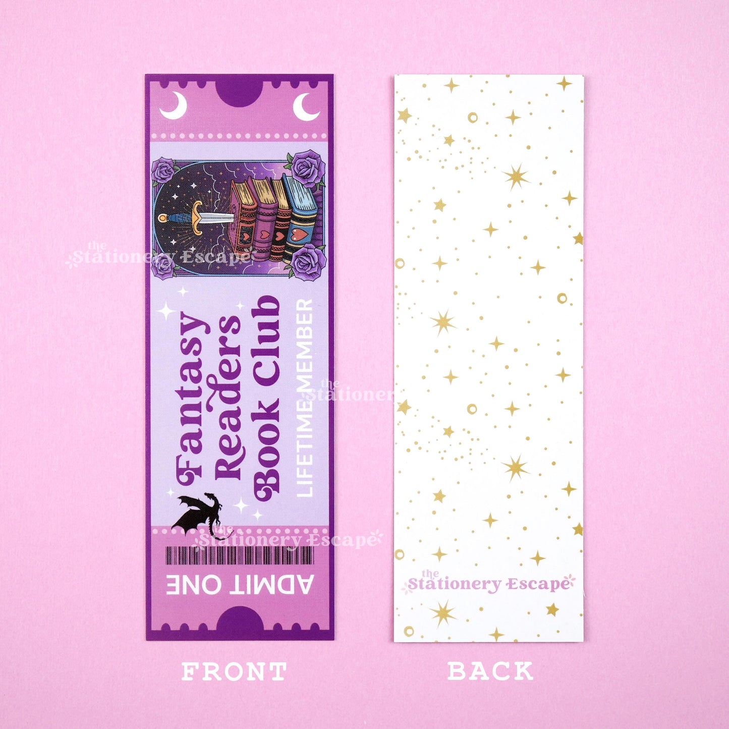 Fantasy Readers Book Club Ticket Bookmark