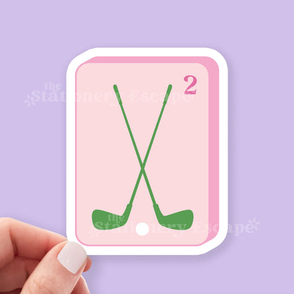 Preppy Country Club Mahjong Tile Stickers