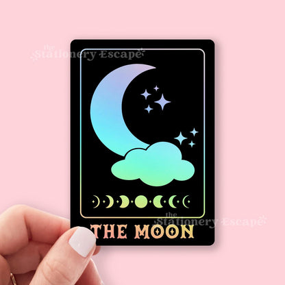 Moon Tarot Card Holographic Sticker