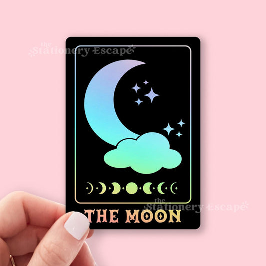 Moon Tarot Card Holographic Sticker
