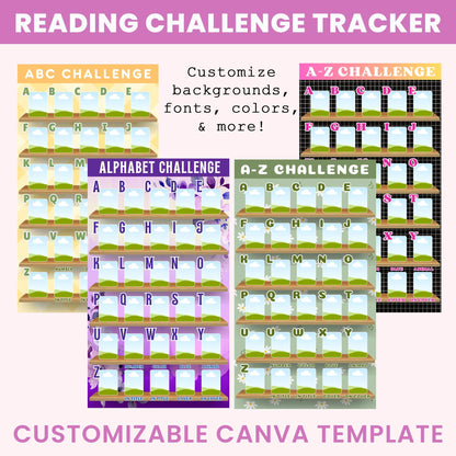 A-to-Z Alphabet Reading Challenge Book Tracker