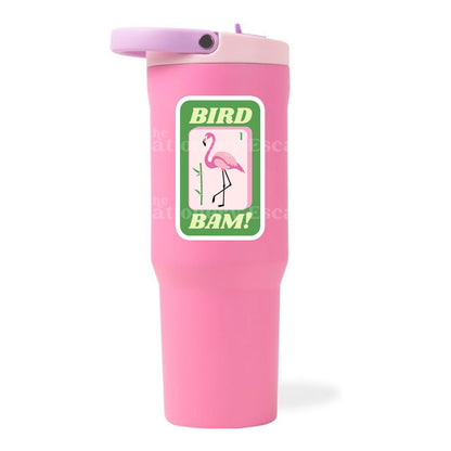 Bird Bam Flamingo Mahjong Tile Sticker