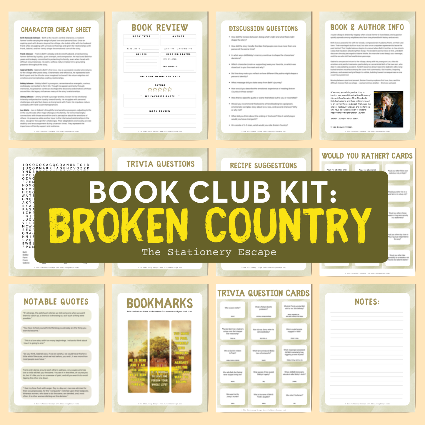 Ultimate Book Club Kit: Broken Country by Clare Leslie Hall