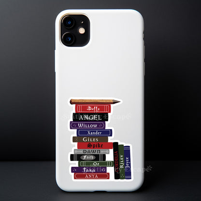 Buffy Book Stack Sticker