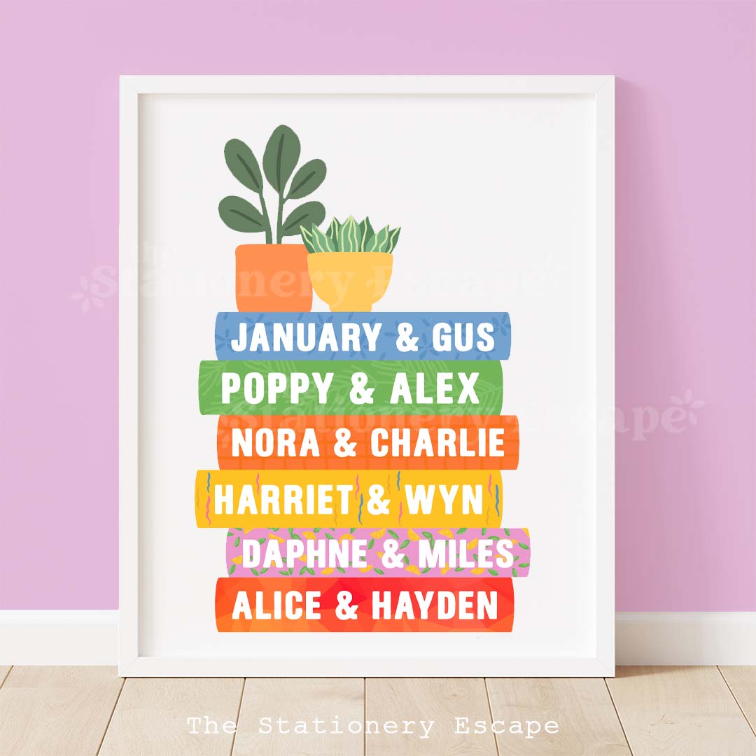 Emily Henry Book Stack Art Print
