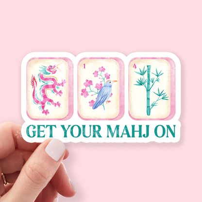 Get Your Mahj On Sticker