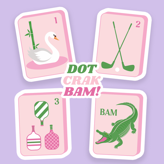 Preppy Country Club Mahjong Tile Stickers