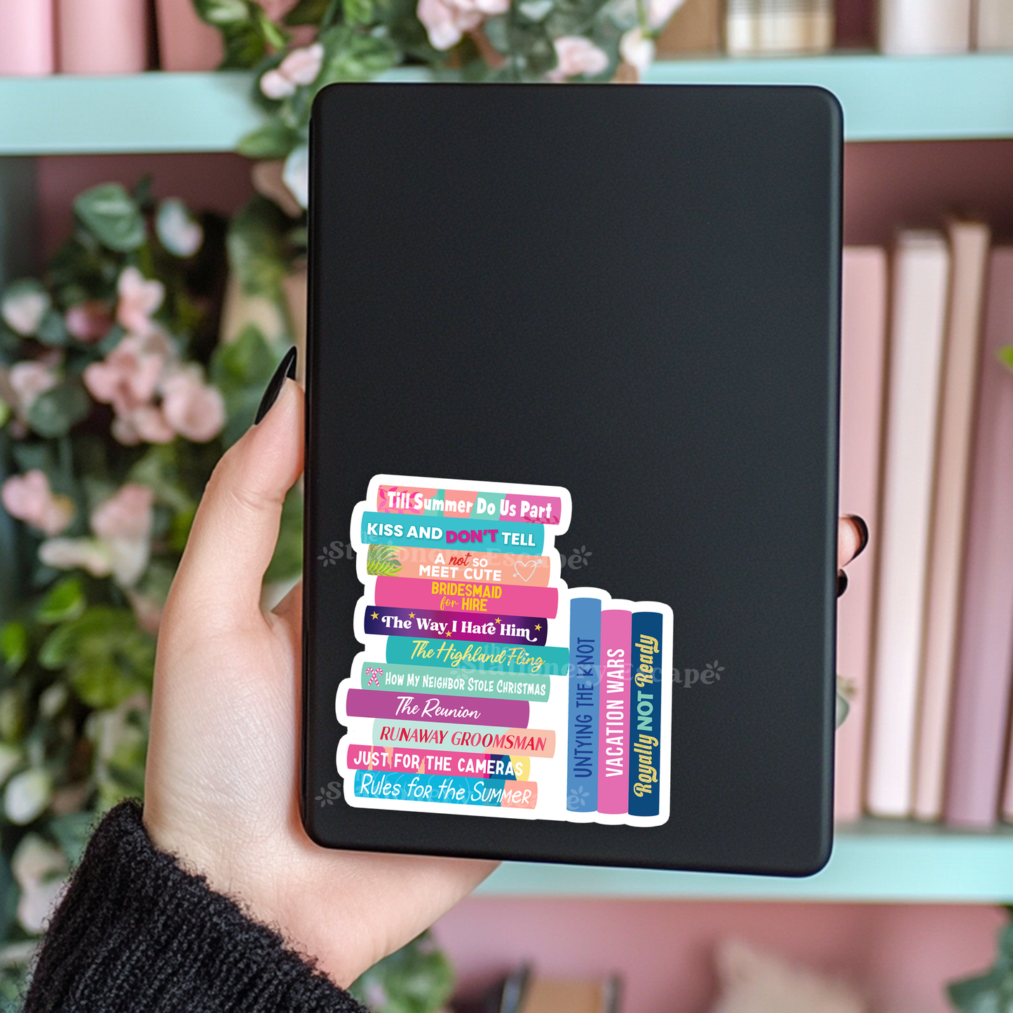 Meghan Quinn Book Stack Sticker