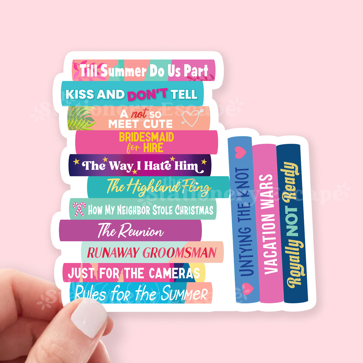 Meghan Quinn Book Stack Sticker