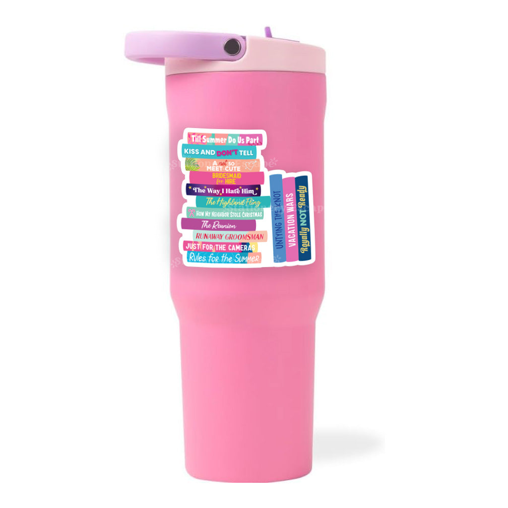 Meghan Quinn Book Stack Sticker