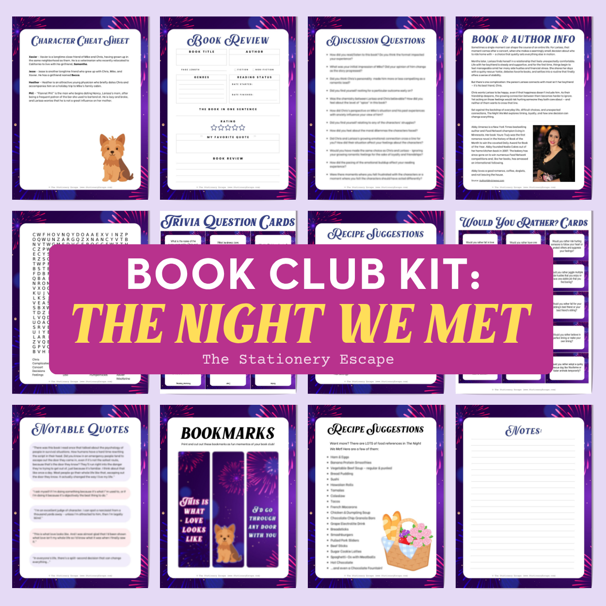 Ultimate Book Club Kit: The Night We Met by Abby Jimenez