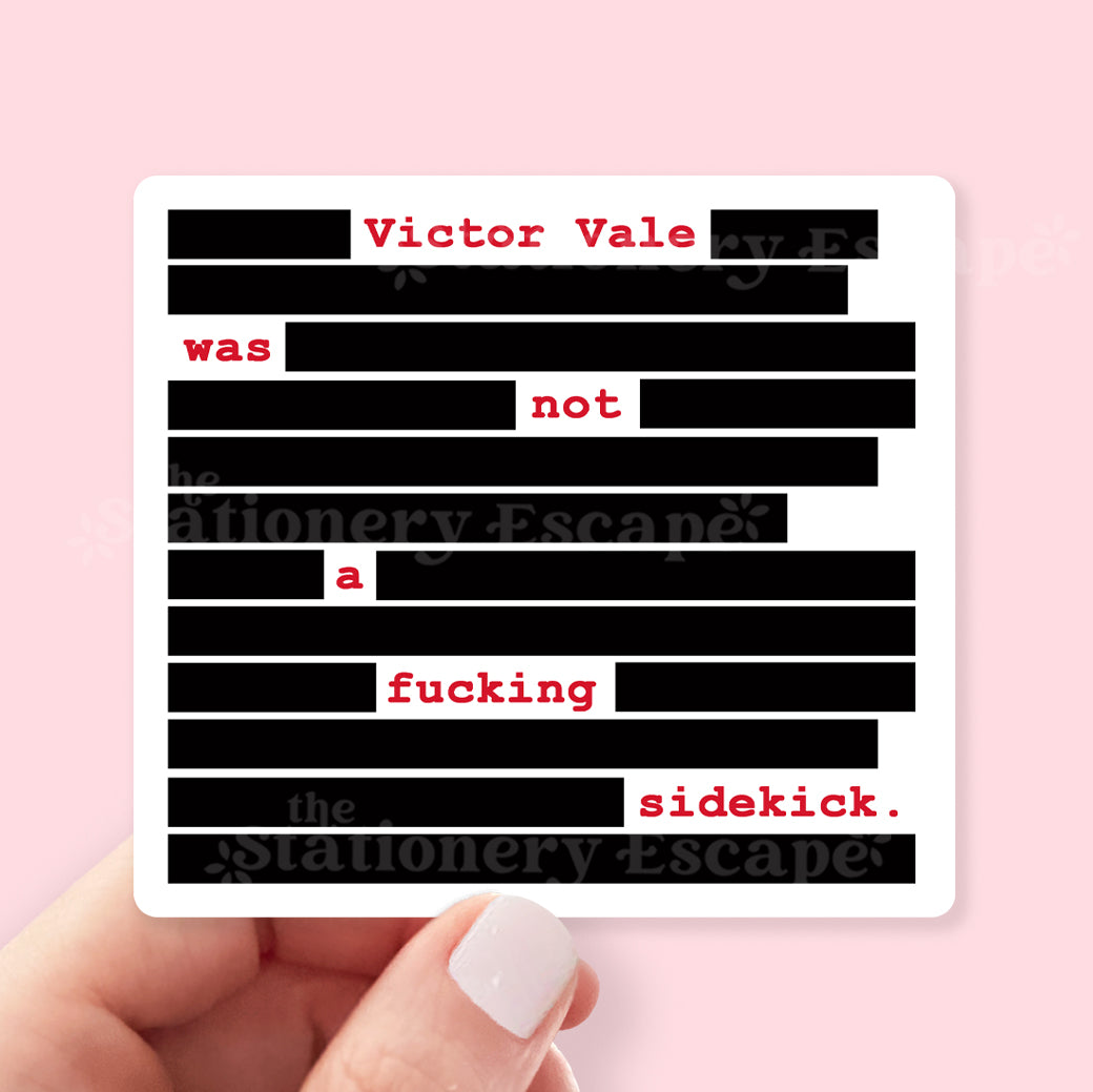 Victor Vale Blackout Poetry Sticker