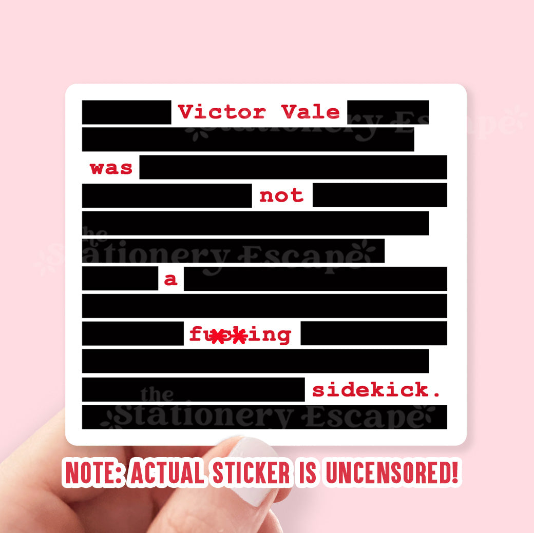 Victor Vale Blackout Poetry Sticker