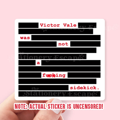 Victor Vale Blackout Poetry Sticker