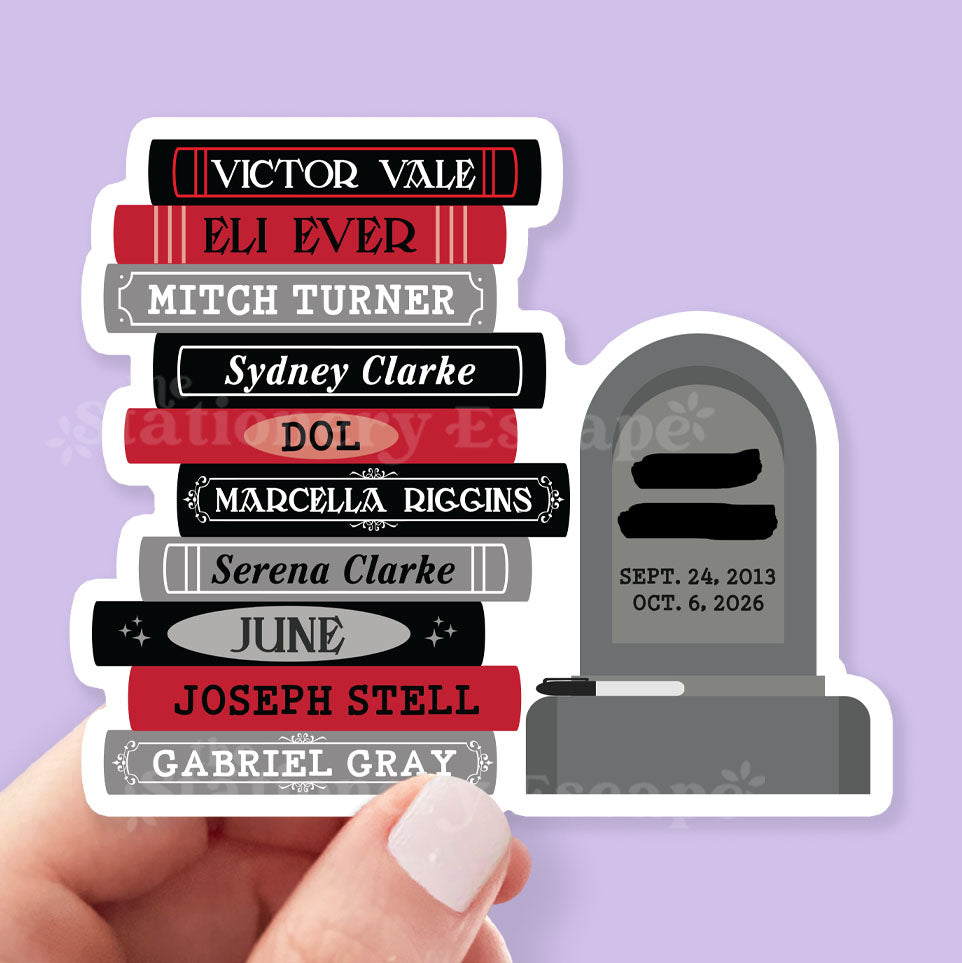 Villains Series Character Book Stack Sticker