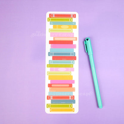 Colorful Book Log Tracker Bookmark