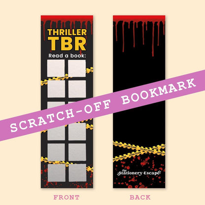 Thriller TBR (To Be Read) Scratch-Off Bookmark