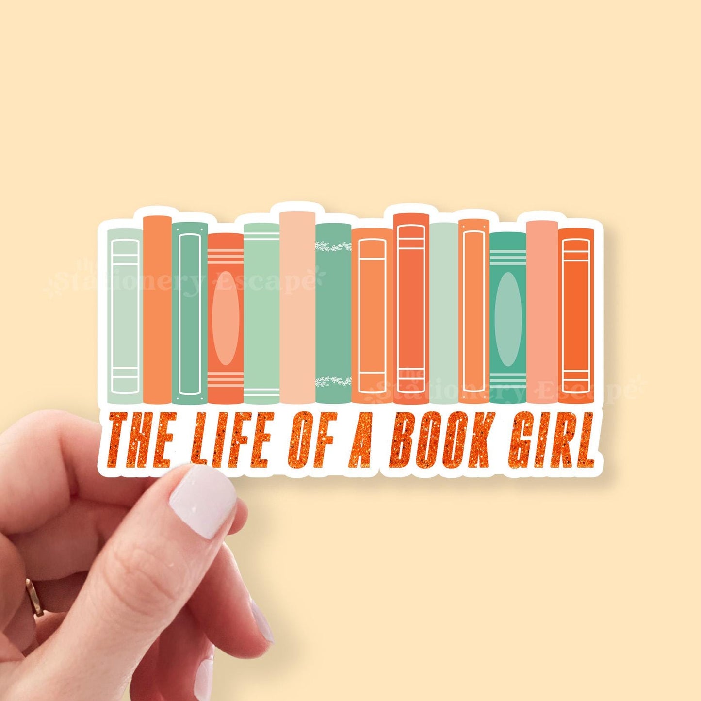 The Life of a Book Girl Book Stack Sticker